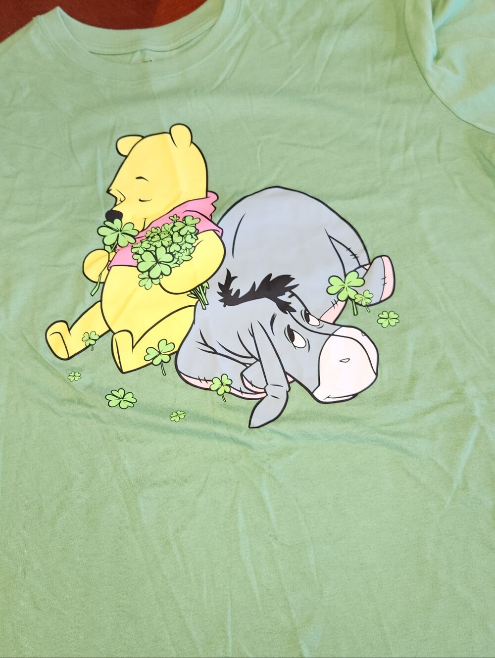 Disney Green Graphic Tee Short Sleeves Winnie The Pooh & Eeyore XXL